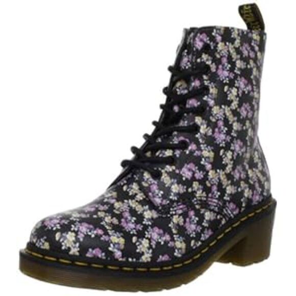Dr. Martens Women's Clemency Boot, Black Petit Floral, Size 11 - Picture 1 of 10